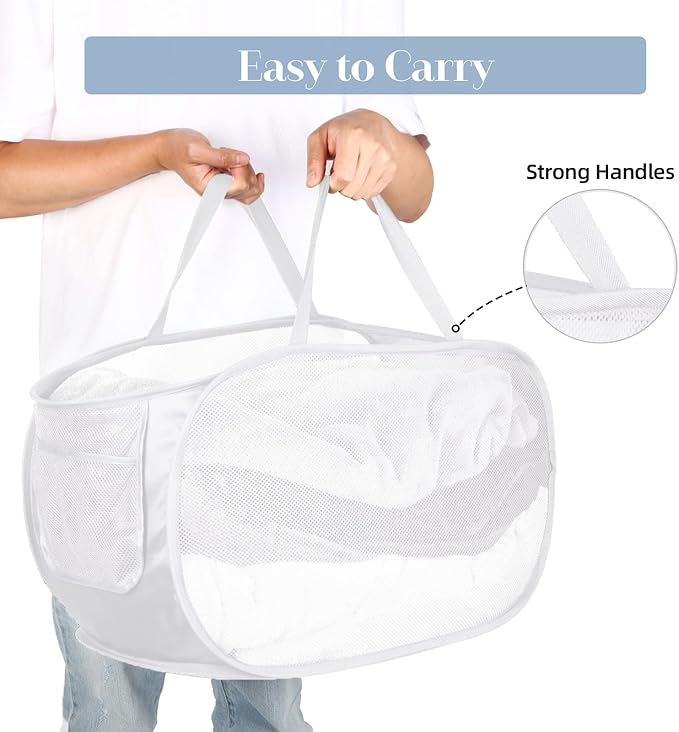 4 Pack Collapsible Laundry Baskets, Foldable Laundry Basket - Field & Grace