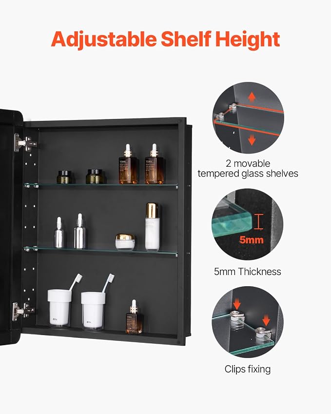 VEVOR Medicine Cabinet, 24 x 30 inch, Medicine Cabinet - Image 5