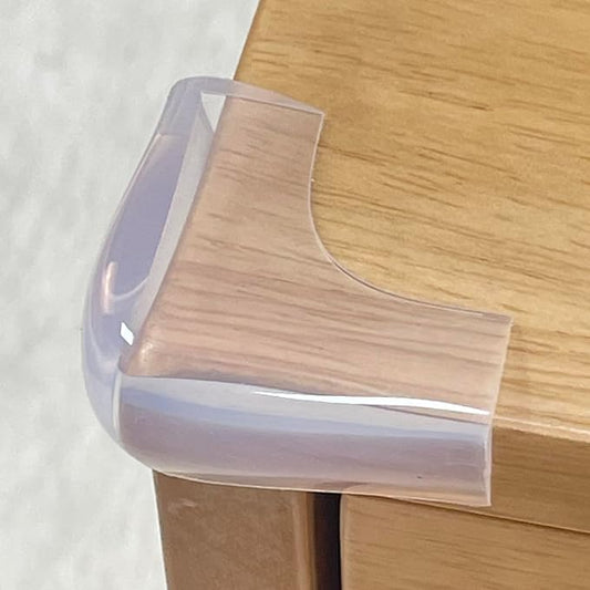 Food-Graded Silicone Clear Corner Protectors, Baby Proofing Table Edge Guards by Angloria
