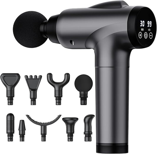 Massage Gun Deep Tissue, Handheld Electric Muscle Massager, High Intensity by OlskyMassageGun