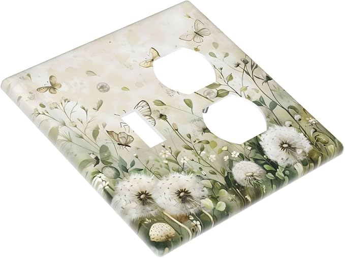 Dandelions Butterflies Watercolor Wildflowers Floral Wallplates 1 Toggle 1 - Image 3