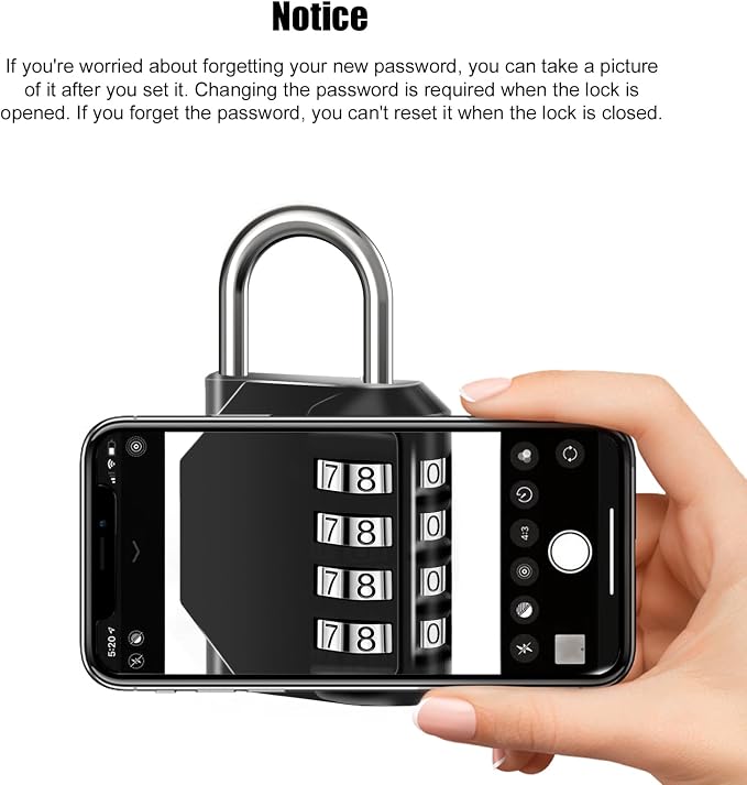 2PCS Combination Lock Waterproof 4 Digit Padlocks - Image 6