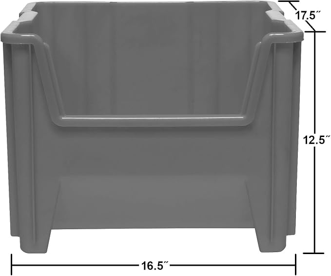 Akro-Mils 13018 Stak-N-Store Heavy Duty Stackable Open Front Plastic Storage - Image 2