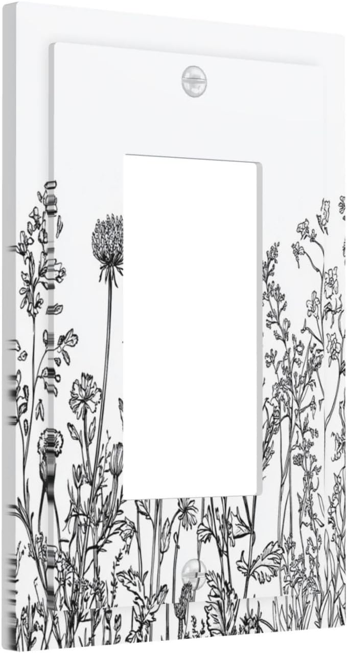 Decorative Outlet Covers Floral Wildflower Rustic Plant Leaves 1 Gang Single - Image 2