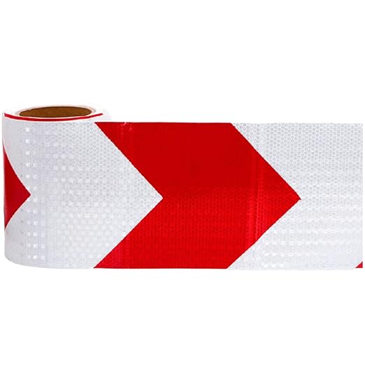 Red and White Reflective Tape Outdoor Waterproof 12 inch, High Visibility by tuyrchu
