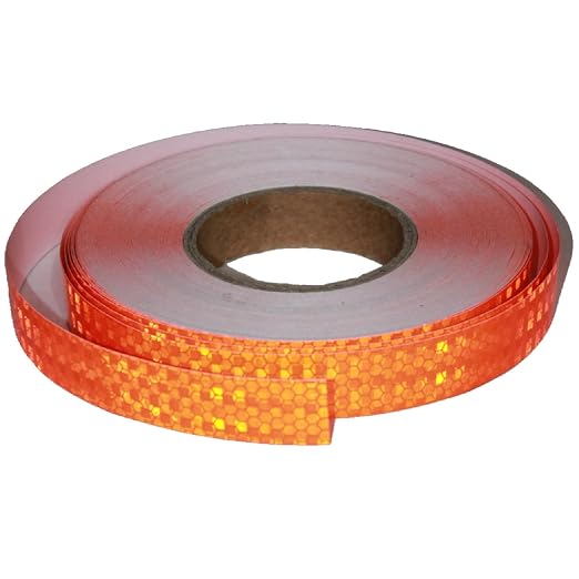 Orange Reflective Tape Outdoor Waterproof 1 inch, High Visibility Hazard by tuyrchu