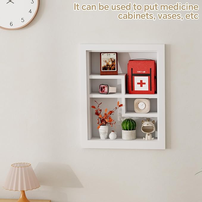 Solid Wood 14 X 18 Recessed Medicine Cabinet, Medicine Cabinet Organizer - Image 4