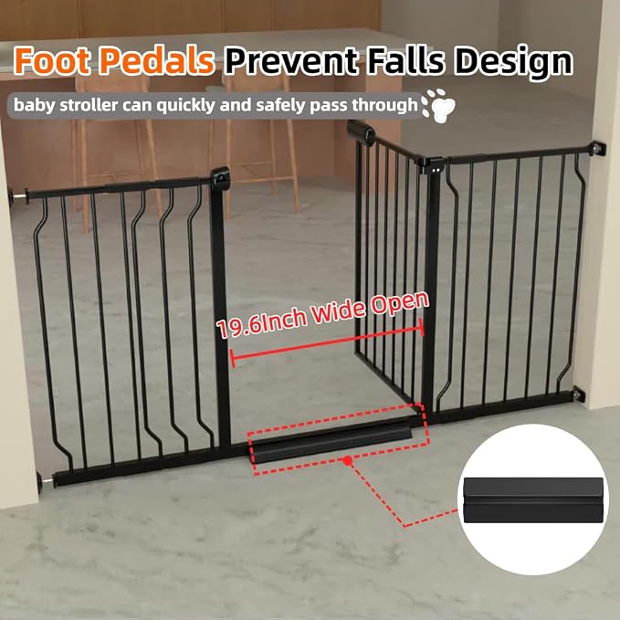TSAYAWA 62.2"-71.65" Extra Wide Auto Closing Baby Safety Gate - Image 7