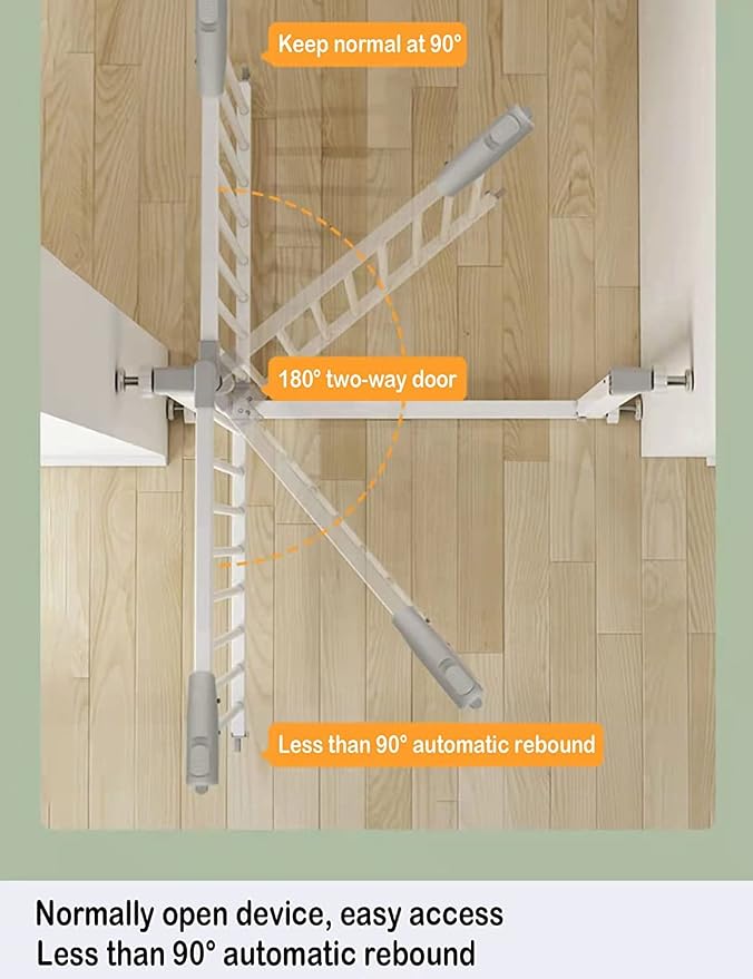 Extra Long Baby Gate with Door, Large Dog Gate Indoor, Extra Wide Baby Gates - Image 5