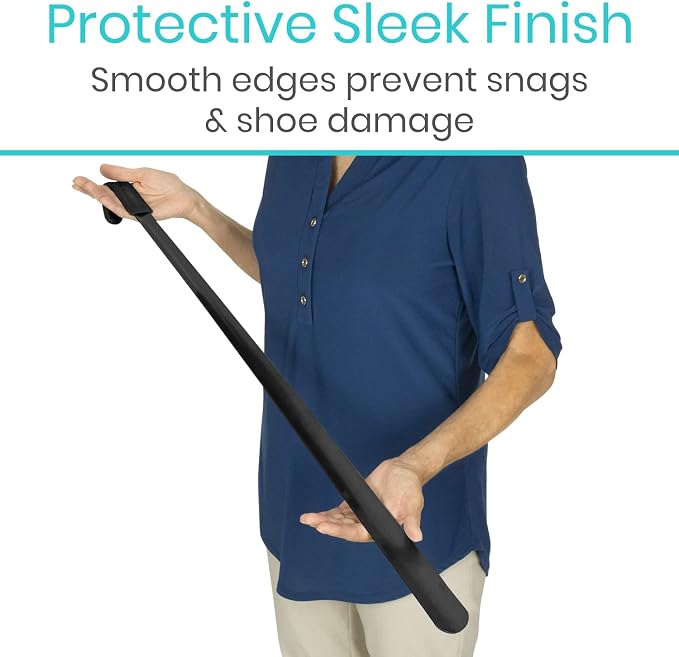 Vive Extra Long Handled Shoe Horn- Metal Shoehorn - Image 8
