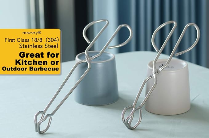 Stainless Steel Kitchen Scissor Tongs Set, 2-Piece - Image 6