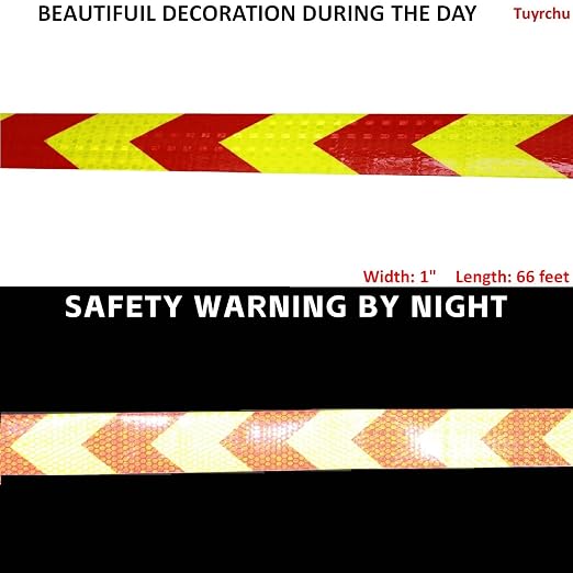 Reflective Tape Outdoor Waterproof 1 inch X 66 feet, High Visibility Hazard - Image 3