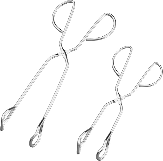 Stainless Steel Kitchen Scissor Tongs Set, 2-Piece by HINMAY