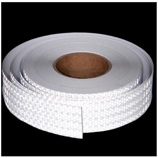 White Reflective Tape 2 inch Wide, Outdoor Waterproof Hazard Conspicuity by tuyrchu