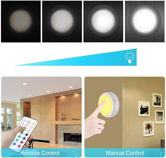 Cadrim Puck Lights, 13 Colors Changeable LED Puck Lightings, Battery Powered - Image 4