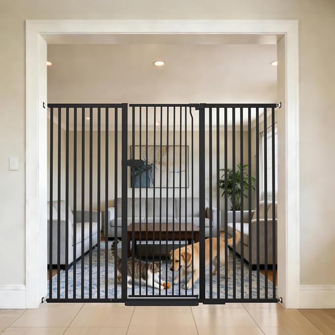 Lumizone Extra Tall Cat Gate 55.12" High Pressure Mounted Extra Wide 2025 New by Lumizone