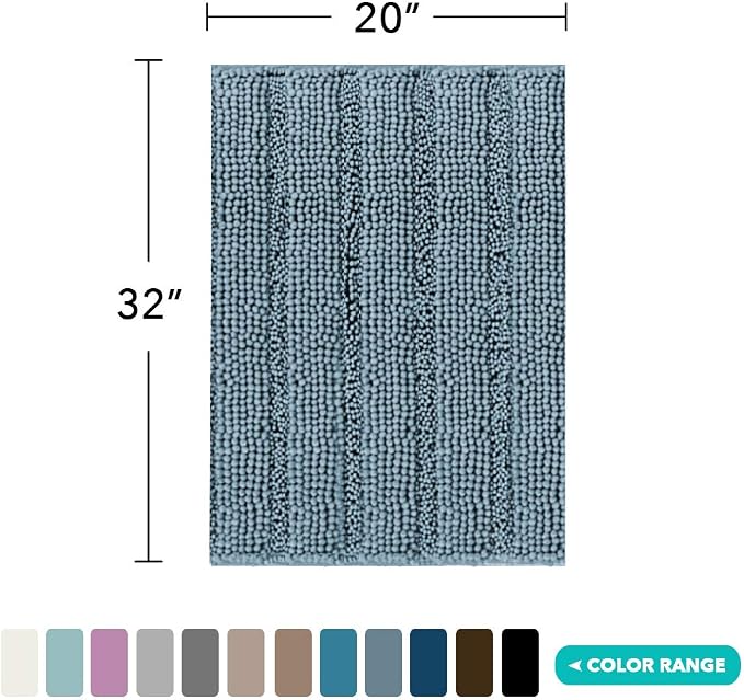 Turquoize Bathroom Rugs and Mats 1-Piece Bath Mat Set Non Slip Bath Mats - Image 2