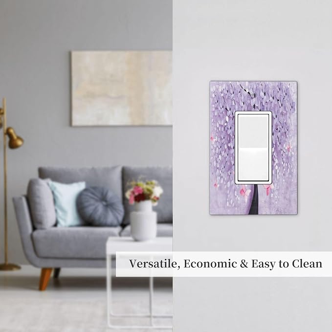 Outlet Covers 3D Purple Tree 1 Gang Wall Plate Single Rocker Light Switch Cover - Image 7
