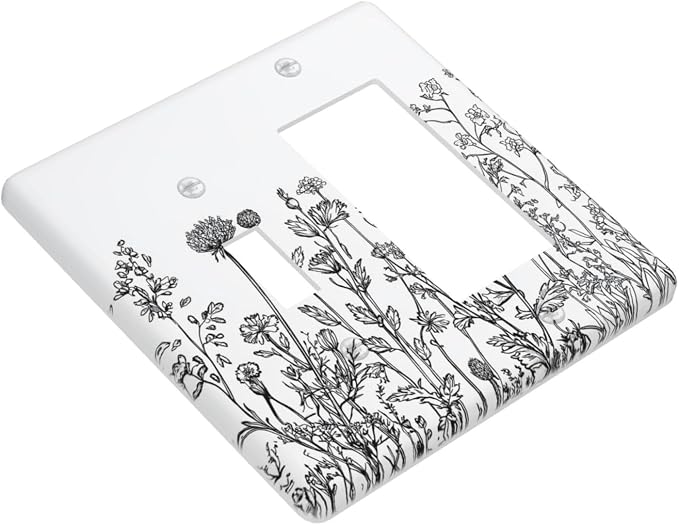 Outlet Covers Floral Wildflower Rustic Plant Leaves 1 Toggle 1 Rocker - Image 3