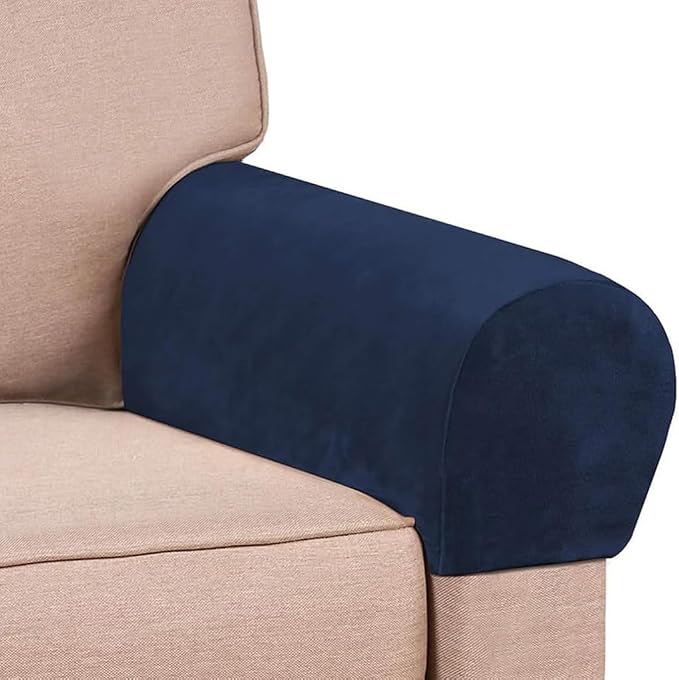 Comfortable Sofa Armrest Covers, Skin-Friendly Stretch Polyester Armrest Covers by Chaexii