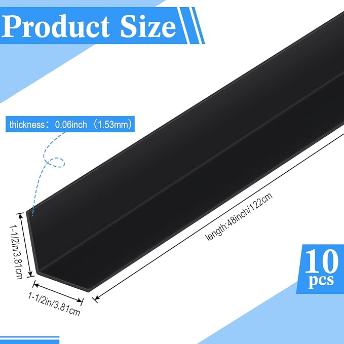 Sasylvia 10 Pcs Wall Corner Protector Guards, 1-1/2 x 48 Inches Avoid - Image 2