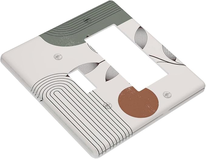 Outlet Covers Sage Green Boho Nature Art Minimalist Geometric Plant 1 Toggle 1 - Image 3