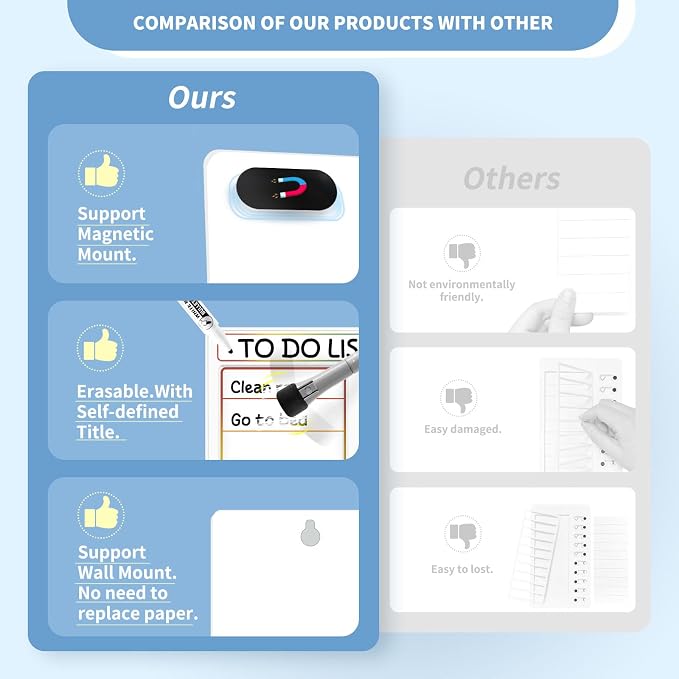 4 Pcs Chore Chart for Kids: Dry Erase My Chores Slider Chart, Magnetic Visual - Image 3