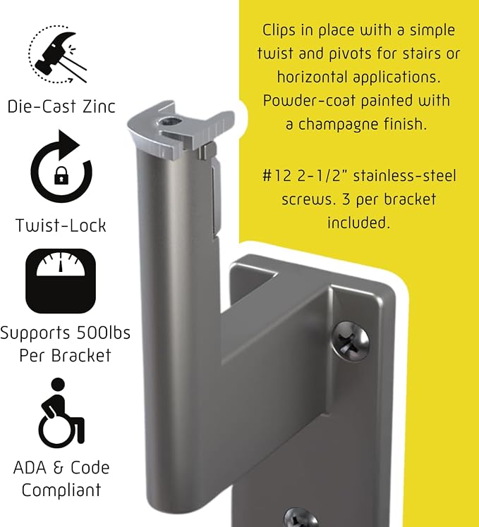 Promenaid 9ft Flush Handrail Kit - Image 4
