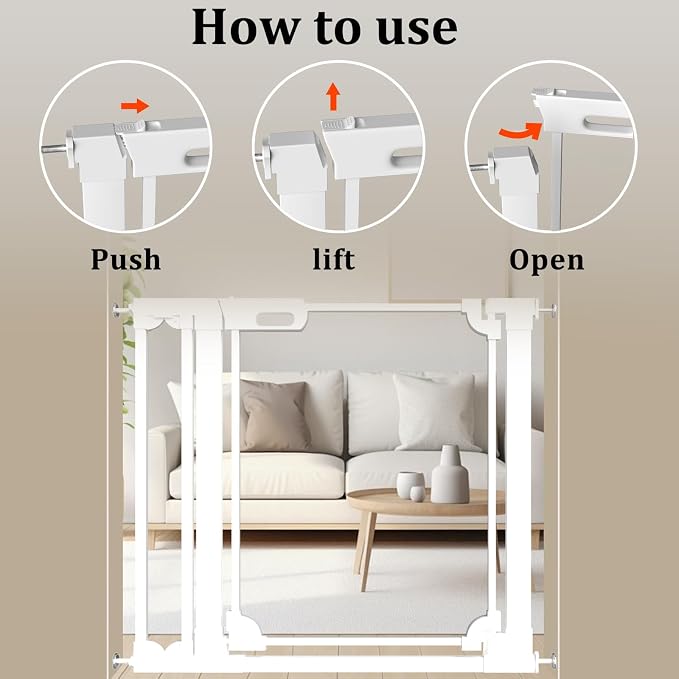 WAOWAO Clear Baby Gate for Stairs Modern Design Acrylic Auto Close Pet Gate - Image 5