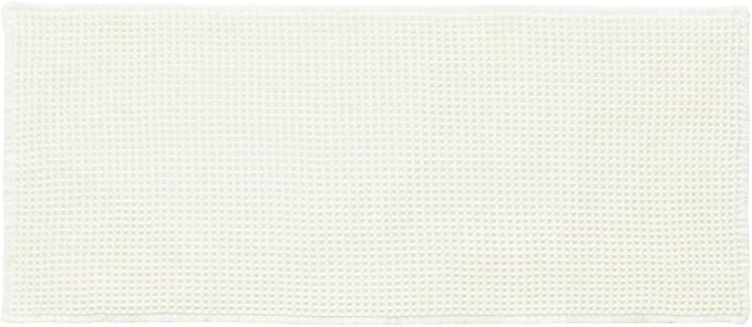 Cream White Bathroom Rugs, Waffle Bath Mat Non Slip Washable Super Absorbent - Image 9