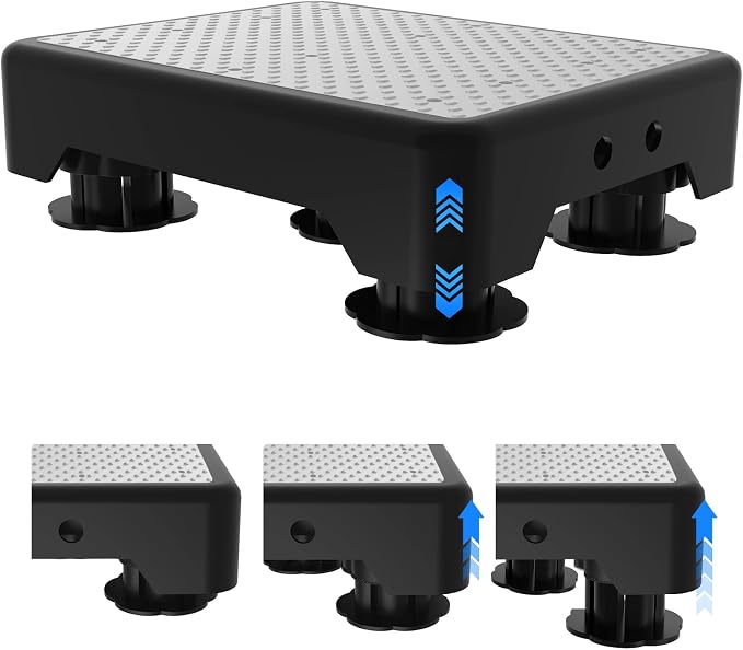 Adjustable Step Stool for Adults, Bed Step Stools, 600 LBS Capacity Safety Wide by Liftozainyourlife