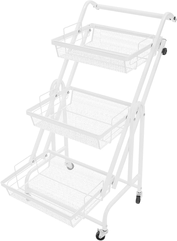 3 Tier Rolling Utility Cart by Unknown