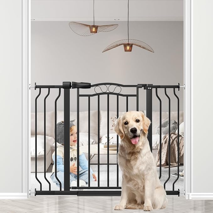 29.5-43.7" Wide Baby Gate for Stairs No Drilling, Press Mounted Pet Gate Indoor - Image 8