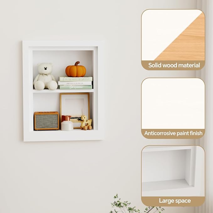 Solid Wood 14 X 18 Recessed Medicine Cabinet, Medicine Cabinet Organizer - Image 3