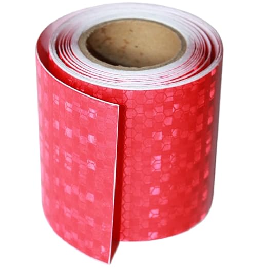 Industrial Reflective Tape Red Outdoor Waterproof 3 inch, High Visibility by tuyrchu