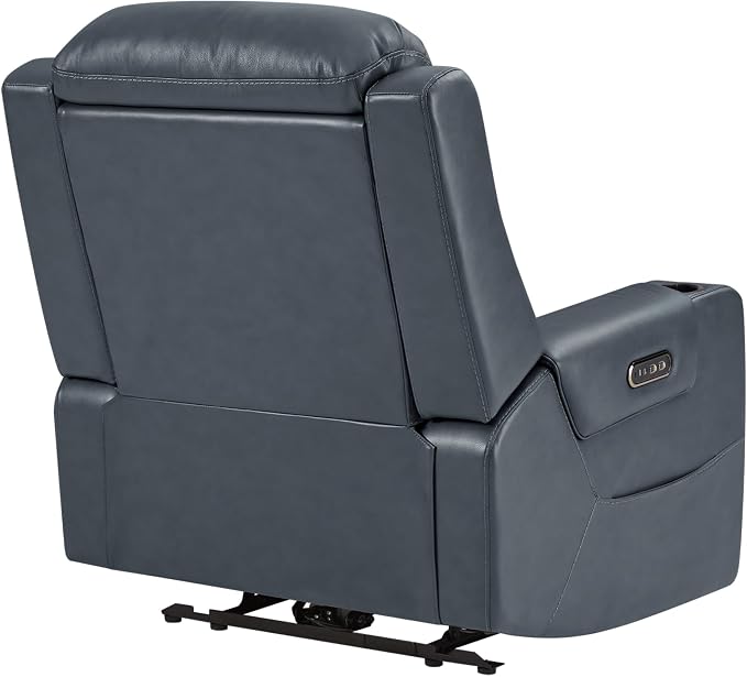 Watson & Whitely Oversized Genuine Leather Power Recliner Chairs - Image 9