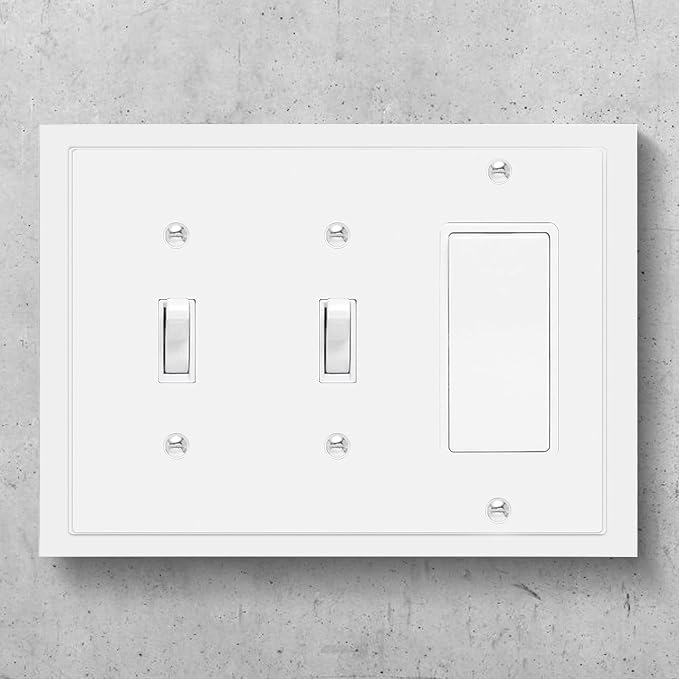 Henne Bery Modern Edge Decorative Wall Plate Switch Plate Outlet Cover - Image 2
