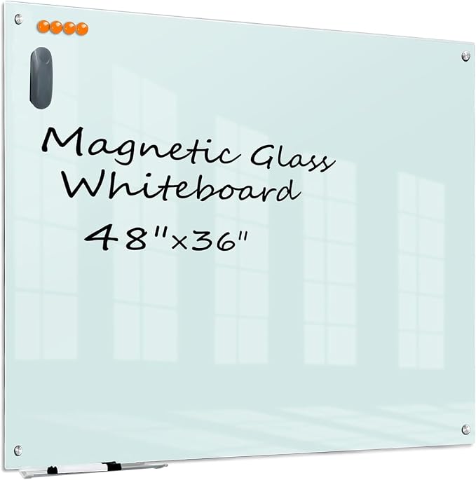 KIZZBY Glass Dry Erase White Board by welcometoKIZZBY