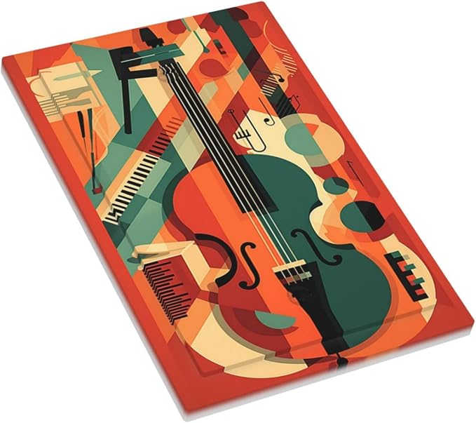 Light Switch Cover Plate Violin Abstract Jazz Colorful Painting 1 Gang No - Image 3