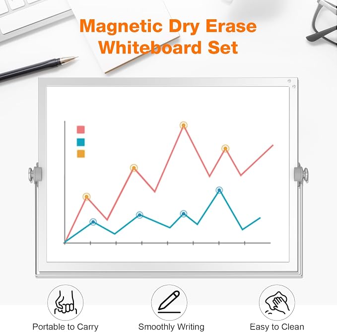 Weekly Dry Erase White Board, 16X12IN Magnetic Desktop Whiteboard Calendar - Image 5