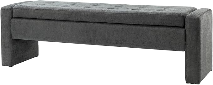 55" Modern Upholstered Storage Bench - Image 9