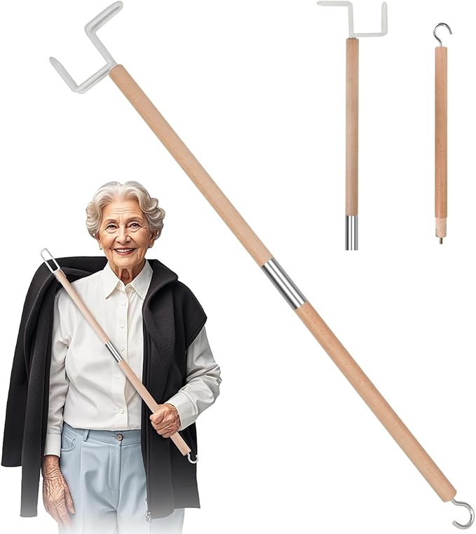 27.2"Dressing Stick, Long Handle Dressing Aid Stick by Gobiteli