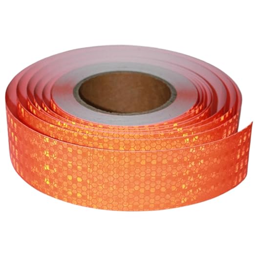 Industrial Reflective Tape Orange 2 inch Wide, Outdoor Waterproof Hazard by tuyrchu