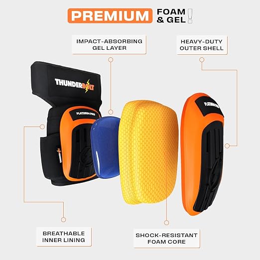 Thunderbolt Knee Pads for Men Construction Knee Pads for Work for Men and Women - Image 4