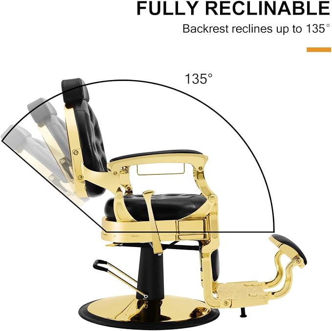 Artist hand Retro Barber Chair Heavy Duty Barber Chairs Vintage Salon Chair - Image 5
