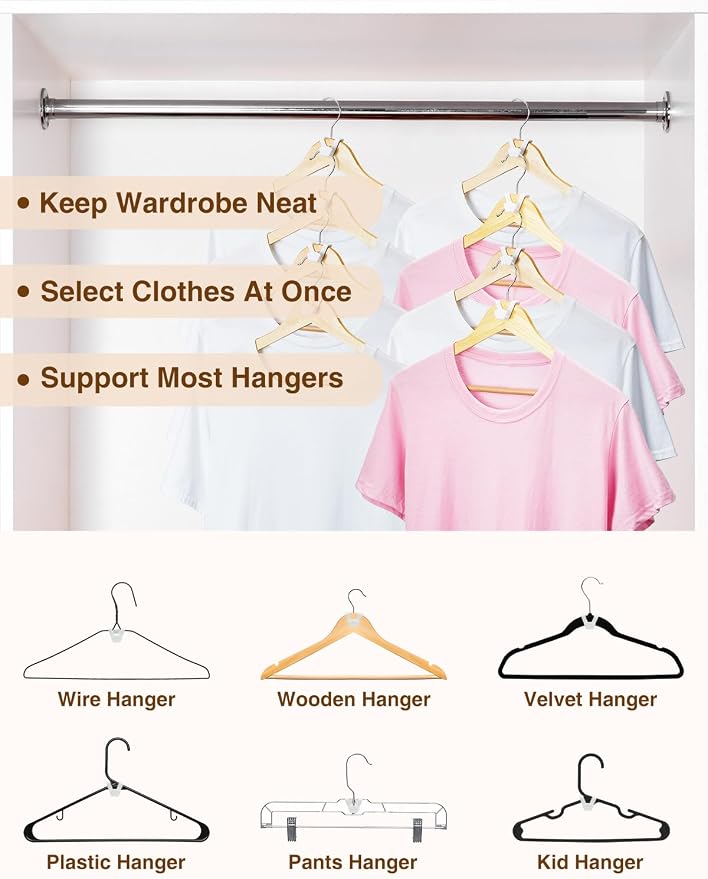 Smartor Clothes Hanger Connector Hooks 120 Pack, Closet Storage and - Image 4