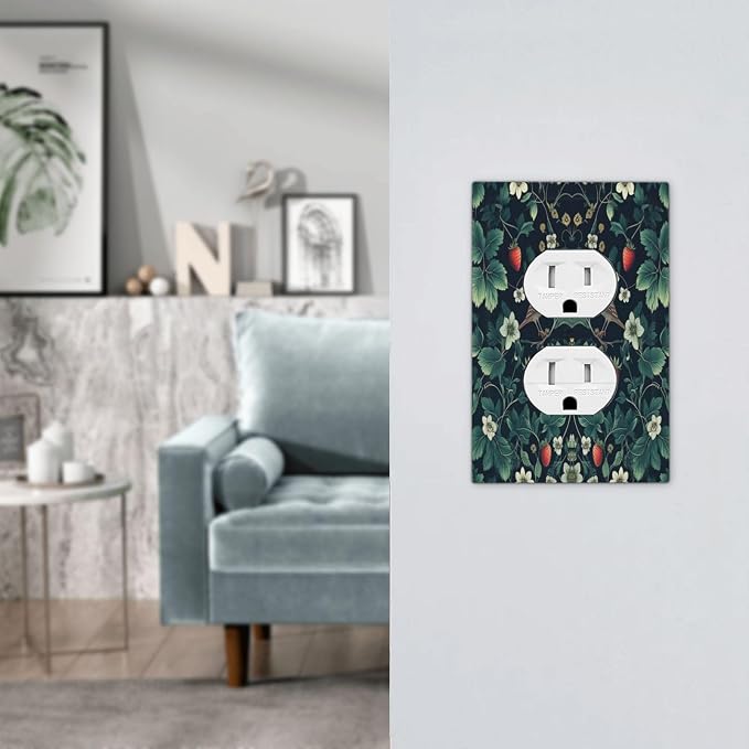 Outlet Covers Strawberry Birds Flowers Plant Morris Floral 1 Gang Duplex Wall - Image 7