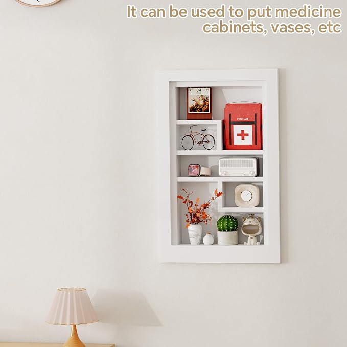 Solid Wood 14 X 24 Recessed Medicine Cabinet, Medicine Cabinet Organizer - Image 4