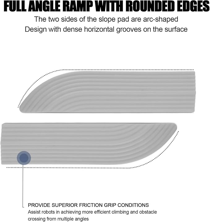 Rubber Threshold Ramp for Doorways, 4 Pack, Universal Vacuum Robot Door Sill - Image 3