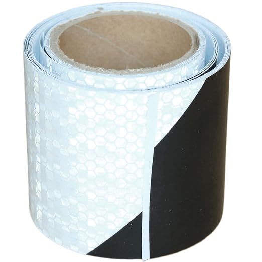 Black White Reflective Tape Outdoor Waterproof 3 inch X 10 feet, High by tuyrchu